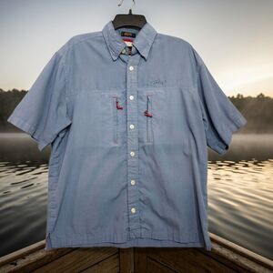 Orvis Trout Bum Fishing Shirt Short Sleeve Vented Button Up Men's Med Gorpcore